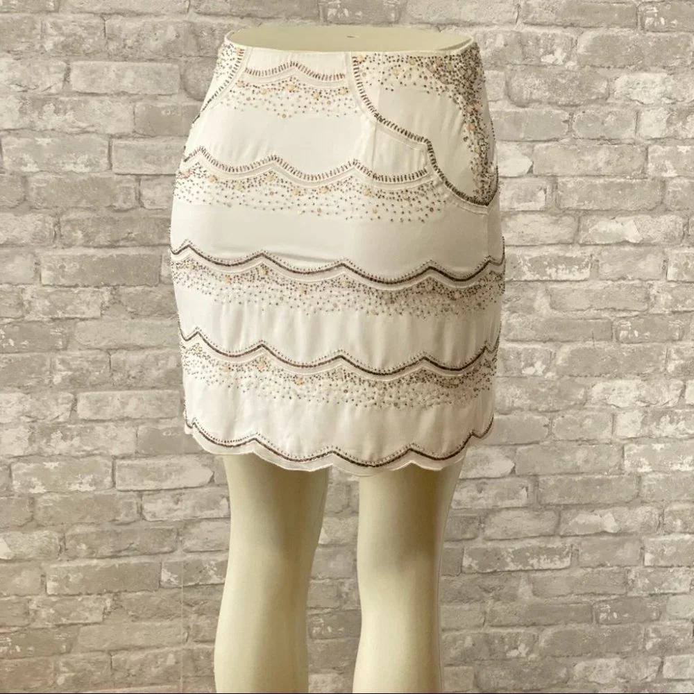 NWOT Club Monaco Embellished Mini Skirt - Picture 4 of 9